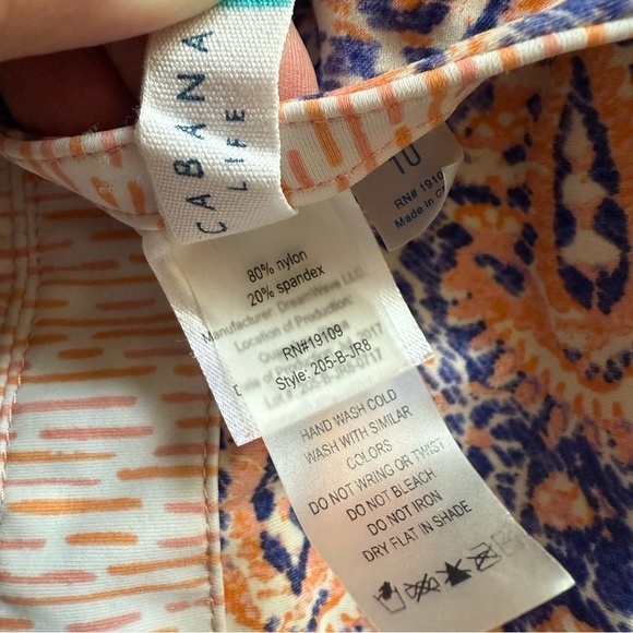 Kids UPF 50+ Cabana Life Cover-Up & Tankini Top – Size 10 - Picture 11 of 12